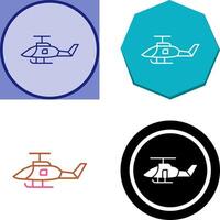 Military Helicopter Icon Design vector