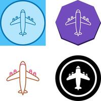 Flying Airplane Icon Design vector