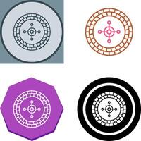 Roulette Icon Design vector