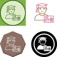 Unique Receiving Degree Icon Design vector