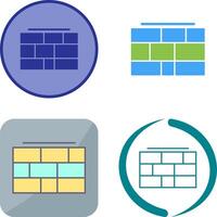 Brick wall Icon Design vector