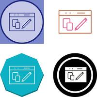 Unique Website Design Icon Design vector