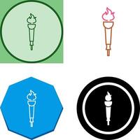 Museum Torch Icon Design vector
