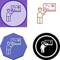 Art Museum Guide Icon Design vector