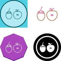 Fruits and VVegetables Icon Design vector