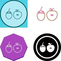 frutas y verduras icono diseño vector