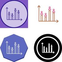 Candidate Graph Icon Design vector