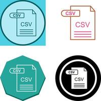 CSV Icon Design vector