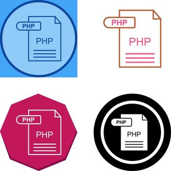 PHP Icon Design vector