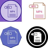 MP4 Icon Design vector