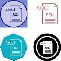 SQL Icon Design vector