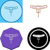 Sausage on Fork Icon Design vector