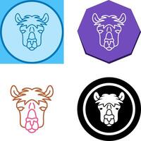 Alpaca Icon Design vector