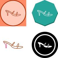 elegante sandalias icono diseño vector