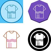 T Shirt with lines Icon Design vector