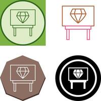 Diamond Exhibit Icon Design vector