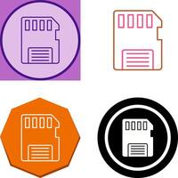 Memory Card Icon Design vector