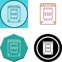 Ssd Icon Design vector