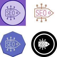 diseño de icono de etiqueta seo vector