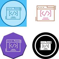 Web Coding Icon Design vector