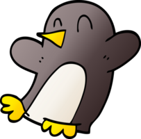 cartoon doodle dancing penguin png