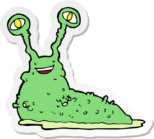 sticker of a cartoon slug png