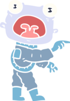 flat color style cartoon weird alien communicating png