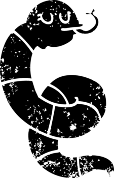 linje teckning tecknad serie giftig orm bedrövad ikon png