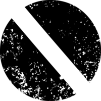 flat symbol of a not allowed sign distressed icon png