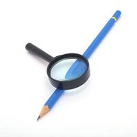 Pencil for the sketches with the magnifier photo