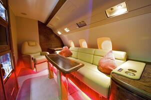 Interior of Business jet photo