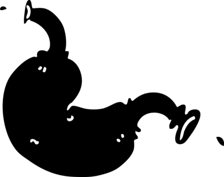 Linie Zeichnung Karikatur Organ solide schwarz Symbol png