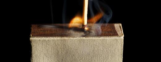 The wooden match photo