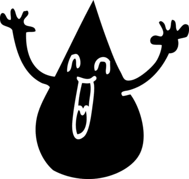 Linie Zeichnung Karikatur Blut Tröpfchen solide schwarz Symbol png