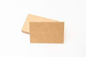 Blank craft business cards. photo