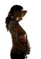 The beautiful young girl, the third trimester of pregnancy photo