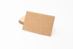 Blank craft business cards. photo