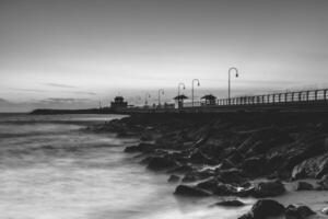 Sunset on St Kilda Pier in Melbourne, Australia. photo