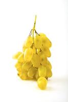 Ripe green grape on a white background photo