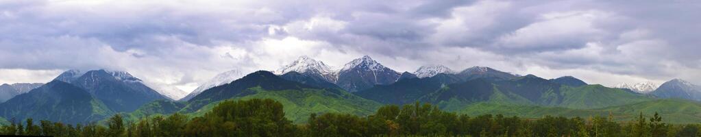 Peak of Almaty the symbol of the city photo