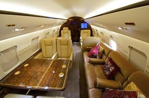 Interior of Business jet photo