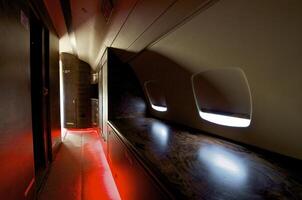 vip business interior jet avión foto