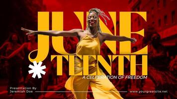 Juneteenth a Celebration of Freedom Presentation Template