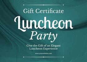 Luncheon Party Gift Certificate template