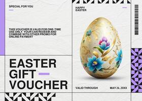 Easter Gift Voucher Certificate Template