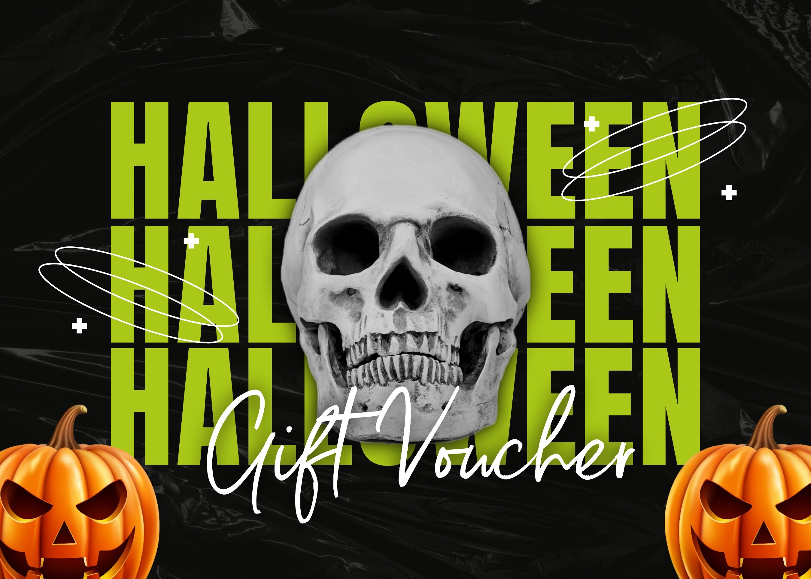 Halloween Gift Voucher Certificate Template