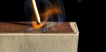 The wooden match photo