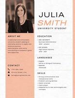 Business Administration University Student Resume Template