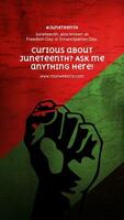 Instagram Story Engagement Juneteenth template