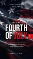 Minimalist Celebrate Fourth of July Instagram Story template